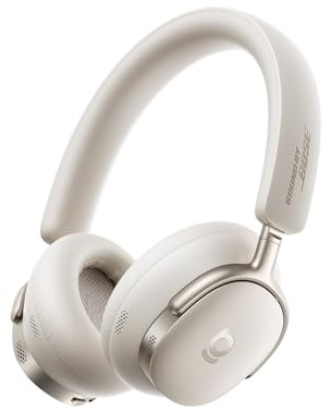 Baseus Inspire XH1 Over-Ear Kopfhörer mit Noise Cancelling, Sound by Bose, Cloud-Komfort, Dolby Audio & Hi-Res für Unglaublich Dynamischen Sound, 100 Std. Spielzeit, Sternenlicht-Weiß