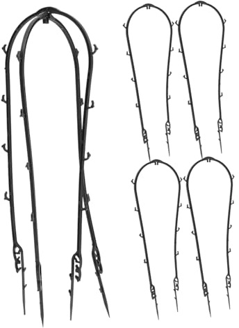 SUPVOX Soporte para Plantas De Interior y Enredaderas para Jardín y Balcón, Plástico Resistente, 6 Unidades Medianas (43 Cm Alto x 15 Cm Diámetro), Tutor Estable para Cuidado De Flores y Vegetales