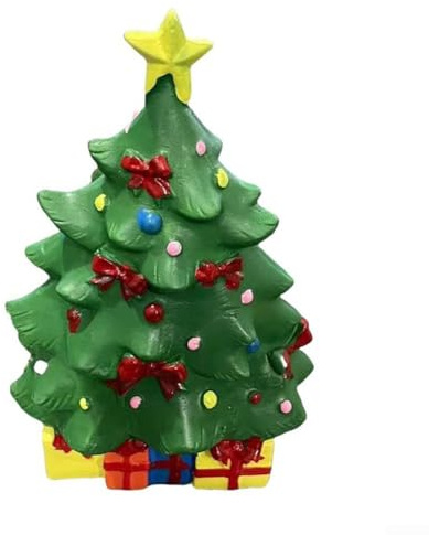 Figurines en résine Père Noël, bonhomme de neige, renne et arbre pour décoration de vacances, fabriquées pour une présentation saisonnière durable et festive (arbre de Noël)