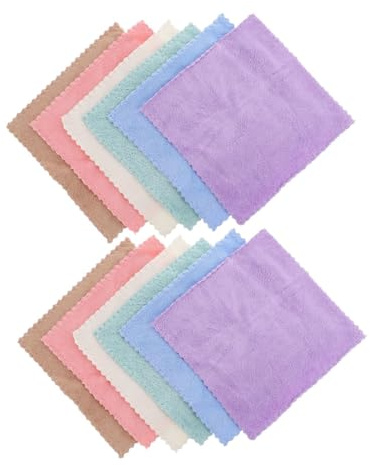 Lurrose 12 pièces Serviettes de Bain Polaire Corail pour Cochons et Petits Animaux Doublure Cage Absorbante Literie Douce et Résistante Séchage Rapide Accessoires pour Hamster et Rongeurs