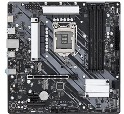 Carte mère Fit for ASRock Z590M Phantom Gaming 4 Compatible avec processeurs i9-11900KF, i7-11700K et i5-11600, Socket LGA 1200, 128 Go, 4xDDR4, NVME, M.2, PCIe .0 Carte mère