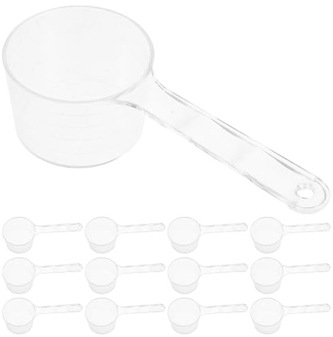 Cucchiaio Dosatore in Plastica con Scala, Set da 20 Pezzi | Riutilizzabile e Igienico, per Miscelazione Skincare e Viaggio, Funzione Doppia per Mescolare e Dosare