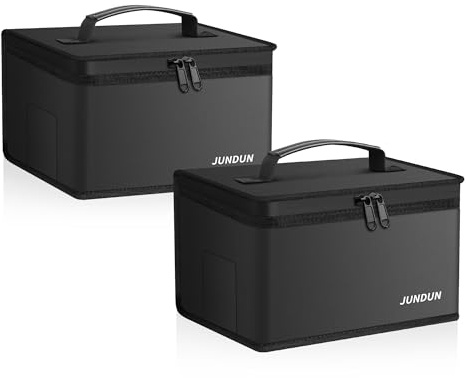 2 Stück Feuerfeste Batterie Aufbewahrungsbox, 5200℉ Lipo Safe Bag | mit Wasserdichtem Doppelreißverschluss, Explosionsgeschützte Feuerfeste Box für Akkus zum Laden und Aufbewahren