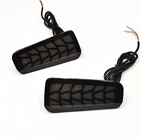 2st för Toyota Vellfire 2016 2017 2018 Alphard Dimbakljus Bumper Light Auto Broms Turn För Signal Reflector(Svart)