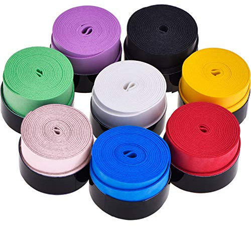 Pangda 8 Stück Tennis Griffband Badminton Schläger Overgrip für Anti Slip und Saugfähigen Griff, Sortierte Farbe