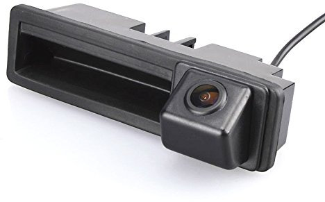 Kalakus Auto Maniglia Telecamera Posteriore di Parcheggio con 8IR Visione Notturna 170 ° Impermeabile di HD (Nero) per Trunk Handle A6L/Q7/A3/A4/A6L/8E