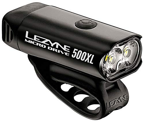 Lezyne Micro Drive 500XL Front Cycling Light - Black, 500 Lumen/Bicycle Cycle Biking Bike Riding Ride Road MTB Mountain Commuting Commute Street City Urban Traffic Sport Lighting Head White LED