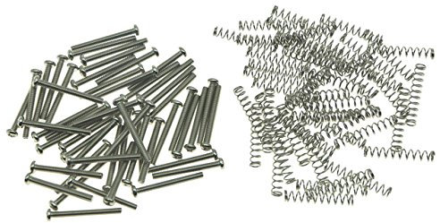 KAISH Humbucker-Tonabnehmer-Schrauben mit Federn, metrisches Gewinde, passend für Epiphone SG Import Tonabnehmer, Nickel, 50 Stück