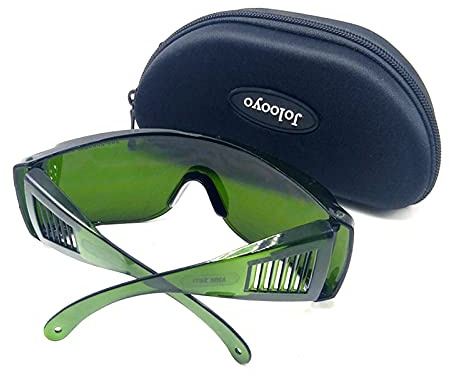 Lunettes de sécurité IPL 200-2000nm OD4+ pour la cosmétologie laser Protection UV avec boîte et chiffon de nettoyage