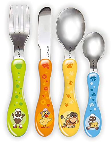 Kinderbesteck der kleine Pittiplatsch mit eigener Gravur/Namen auf Besteck/Pittiplatsch/Unser Sandmännchen