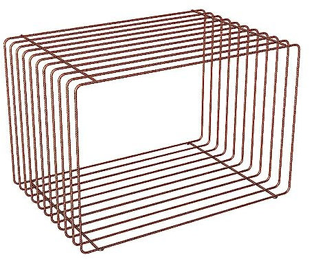 Gitterwürfel Ladenregal Kupferwürfel Dekoregal Cube Gitter 40 x 60 x 40 cm weiß