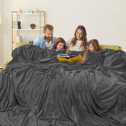 LaSyL Supergroße Fleecedecke – Übergroße King-Size-Decke, 304,8 x 304,8 cm, weiche, gemütliche, extra große 300 g/m² Flanelldecke für Couch, Bett, Sofa, Camping, Kalifornien, warme Decke, für alle
