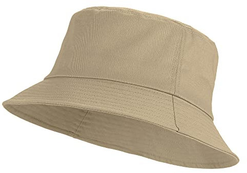 Umeepar 100% Baumwolle Fischerhut Sonnenhut Sommerhut Hut for Damen Herren (DE/NL/SE/PL, Alphanumerisch, Einheitsgröße, Khaki)