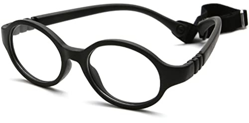 Geborilma Cute Baby Glasses 0-6 Months - XXS Round Infant Glasses with Strap - Clear Lens Newborn Spectacles