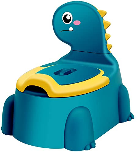 Töpfchen Toilettensitz Kinder Kindertoilette Baby Abhaltetöpfchen Toilette Dinosaurier Themen, Lern Toilette Mit Rückenlehne, Babytoilette, Bequem, Rutschfest, Spritzwassergeschützt und Geruchshemmend
