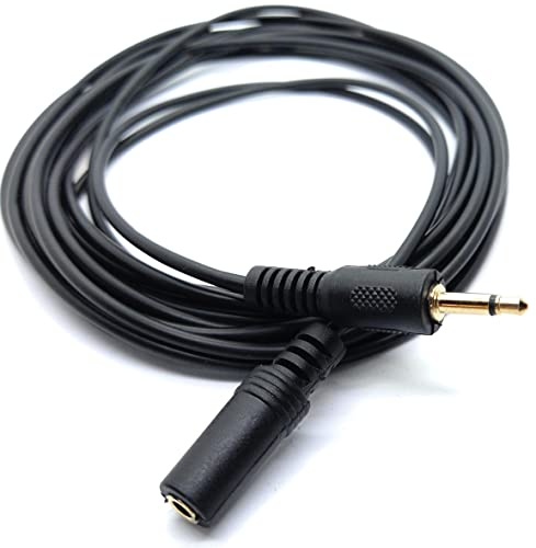 drut Cavo di prolunga Jack Mono da 3,5 mm da 5 m a Presa da 3,5 mm Connettori Dorati, Spina Maschio a Presa Femmina 16,5 Piedi