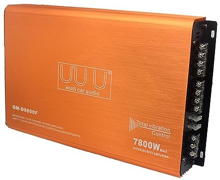 TYREE Amplificador de Potencia de Audio para AutomóVil 12V 7800W Audio EstéReo de 4 Canales Amplificador de Sonido para AutomóVil de Campo de Sonido Delantero y Trasero Ajustable