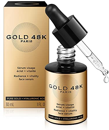 GOLD 48K - Gesichtsserum Strahlkraft + Vitalität - Pures Gold + Hyaluronsäure - 30 mL