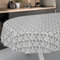 Mantel de Hule fácil de Lavar, para jardín, Exterior e Interior, Ovalado, 180 x 140 cm, Borde Cortado, diseño de Corazones, Color Gris