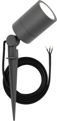 Ledvion Faretti Esterno Lampade IP65 3W GU10 picchetto senza lampadina | Per giardino terrazza vialetto aiuole e luce decorativa esterna