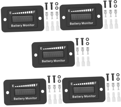 OSALADI 5sätze Golf Cart Batteriemessgerät Präziser Akkuanzeiger Für Golfwagen Vielseitig Einsetzbar Anpassbare Spannung Elegantes Design Installieren