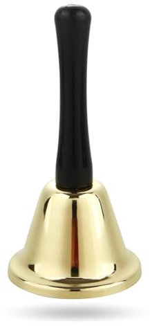 Glocke Gold als Weihnachtsmann Accessoire - Nikolausglocke & Weihnachtsglocke - extra lauter Klang - Weihnachtsmann & Nikolaus