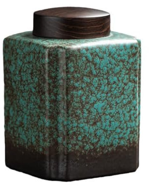 Tea Caddy Japanese Kiln-changed Tea Cans, Sealed Tea Cans, Ceramic Retro Tea Storage Cans, Kung Fu Tea Tea Warehouse Tea Storage Jar(A)