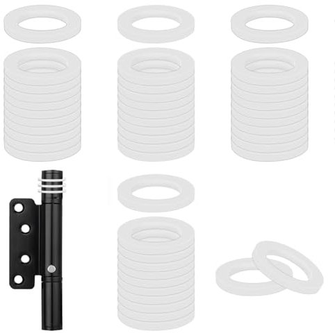 90 Fitschenringe Pour Porte Standard en Plastique 10 X 15mm - Rondelles De Charnière (30 Pièces De 1mm, 1,2mm, 1,5mm D'épaisseur)
