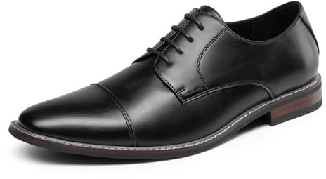 Bruno Marc Zapatos Vestir Hombre Oxfords Cordones Traje,Size 42,Negro
