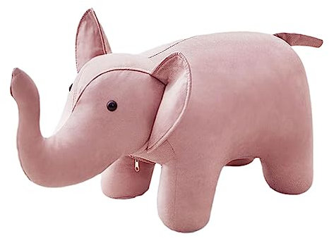 Pleayietoopiatiey Taburete otomano para sofá, con diseño de dibujos animados, para dormitorio, entrada, sala de estar, elefante rosa