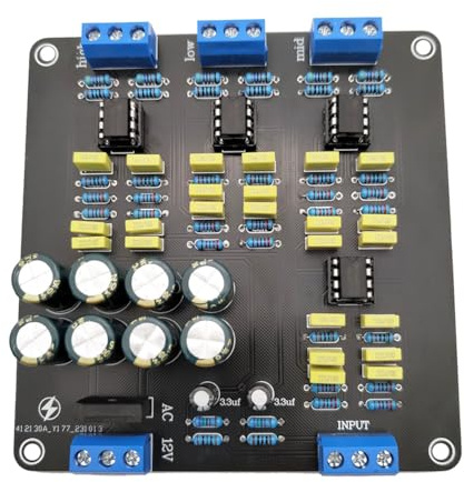 Giwnhvx NE5532 Lautsprecher Crossover Filter Dual Channel 2.0 Stereo High/Mid/Bass 3-Wege DIY Lautsprecher Verstärker Divider