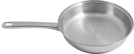 Artame ART91924 NORDICO, Poêle à frire Ø 24 cm, Triple fond, Poignée résistante à la chaleur, Fond nid d'abeille anti adhésif, Tous feux dont induction, Tout Inox