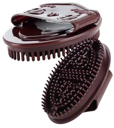 Anneome 2pcs Meridian Massage Brush Coffee Color Portable Body Scraping Tool for Full Body Relaxation Neck Back Shoulder Leg Calf Muscle Relief
