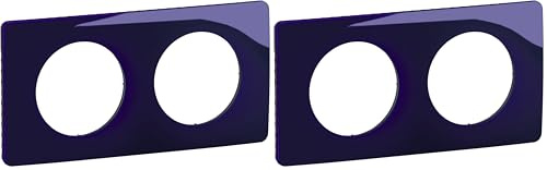 LEGRAND - Plaque Céliane - Plaque de Finition pour Prises et Interrupteurs Céliane - 2 postes - Bleu de four (Lot de 2)