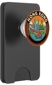 Hong Kong China Round Travel Souvenir Landmark Tourist Gift PopSockets PopWallet for MagSafe
