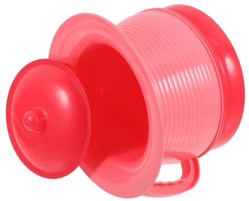 HAKIDZEL Portable Pink Plastic Urinal Potty Toilet Bucket with Handle, Multi-Function Comfortable Ergonomic Design, for Travel and Toilet Training