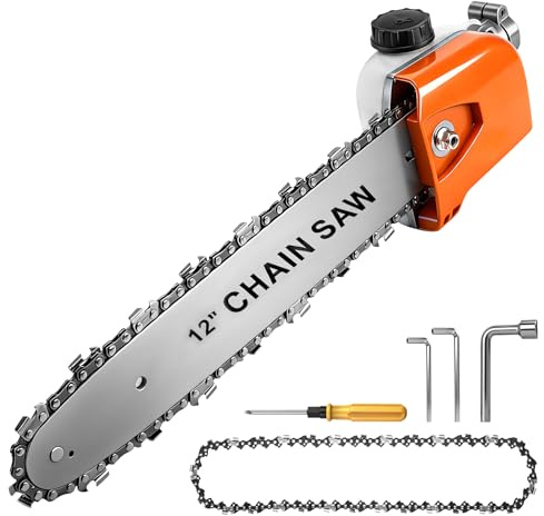 Cabezal de transmisión de 30 cm, incluye 1 cadena de reserva, compatible con cortadoras de césped eléctricas, cortadoras de césped con batería y desbrozadoras de gasolina, perfecto para cortar ramas y