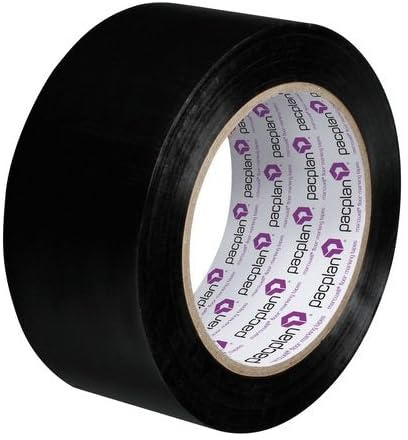 Pacplan 50mm x 33m Black Heavy Duty High Visibility Floor Hazard Lane Marking Tape Qty 1 Roll
