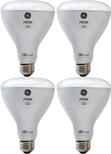 GE Lighting Relax LED Indoor Floodlight Bulb, 8 Watts (65 Watt Equivalent) Soft White HD Light, Medium Base, Dimmable (4 Pack)