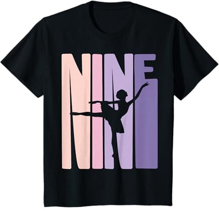 9th Birthday Gift Ballet Dancer 9 Years old Ballerina Girl T-Shirt
