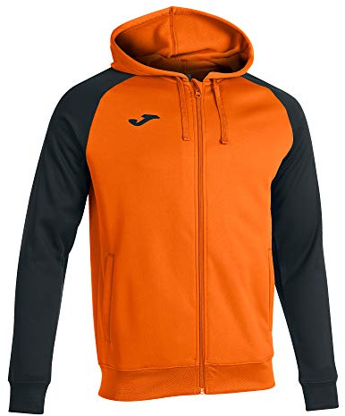 Joma Academy IV Sudadera con Capucha, Hombre, Naranja-Negro, L