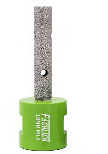 FACHLICH Diamant Fingerfräser 10mm Diamantbohrer M14 Gewinde zum Vergrößern Löcher in Fliesen Porzellan Marmor Keramik Granit