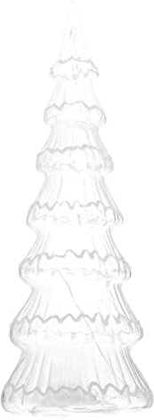SOLUSTRE 1stück Weihnachtsbaum Design Glas Licht Deko Tischdekoration Für Festliche Anlässe Xmas Baumform Lampe Beleuchtet Für Weihnachtsfeier Und Hausdeko Batteriefrei Stimmungsvolles