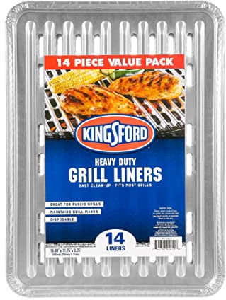 Kingsford Extra Tough Aluminum Grilling Foil Liners, 14ct | Foil Grill Liners For Grilling, Cooking, And Steaming | Kingsford Extra Tough Grilling Accessories