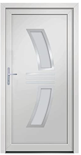 Porte d entrée Blanc 108x200 cm PVC