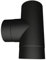 Rhino FLUES - 5 Inch (125mm) T-Piece Matt Black Stove Pipe Without Cap for Multi-Fuel & Wood Burning Stove. Friction Fit - Robust Quality Construction of Heat Resistant enameled Steel.