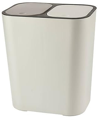 Wensmy Dual Trash Can Recycle Bin Kitchen Garbage Container Dry and Wet Classified High-Capacity Step Garbage Can with Lid & Double Barrel