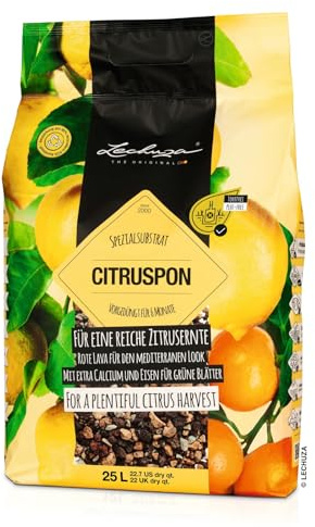 LECHUZA - Substrato per piante CITRUSPON 25 litri | per piante di agrumi | senza torba e pre-fertilizzato | 195401