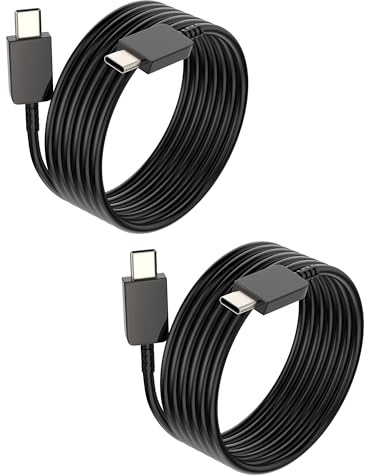 Cable USB C USB C 2 metros (2Pack)para Apple Iphone 15 Pro Max para iPad Compatible con Samsung S21 FE A12 A52 A71 Cable Type C to Type-C Carga Rápida Tipo C Móvil Cargador Cables Thunderbolt 4