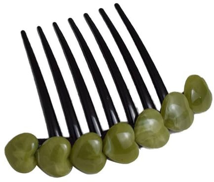 Haarnadelkämme Platte Haar Kamm Haar Temperament Haar Clip Einfache Plug Kamm Kopfschmuck Haar-Accessoires(Grün)